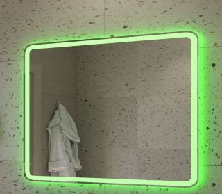 Зеркало Cezares 1000x800x30мм со встроенной разноцветной подсветкой RGB и сенсорным выключателем CEZARES CZR-SPC-MC-1000-800-RGB-TCH